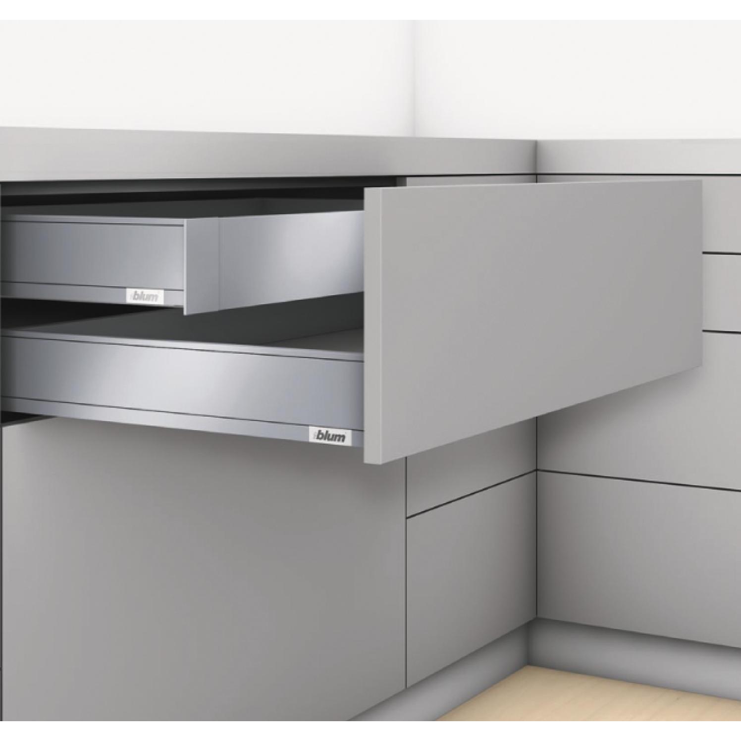Thumbnail - Blum, Schubladenauszüge, LEGRABOX pure SET Höhe M, BLUMOTION S, 70kg, NL 500, Carbonschwarz