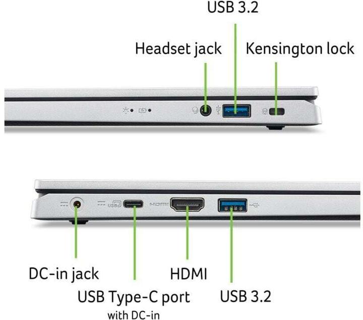 Actual product image Acer Aspire Go 15 (15.60", 128 GB, 4 GB, CH, Intel N100)