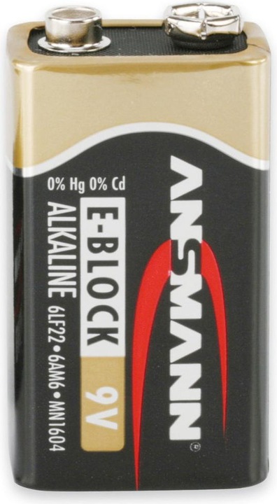 Produktbild Ansmann Batterie Block E 6LR61 1er x-Pow. Spannung von 9 V - Batterie - 9V-Block (1 Stk., 9V Block, 550 mAh)