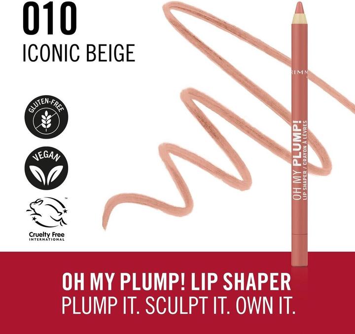 Actual product image Rimmel London OH MY PLUMP! perfilador de labios #010-Iconic Beige 1,2 gr (#010-Iconic Beige)
