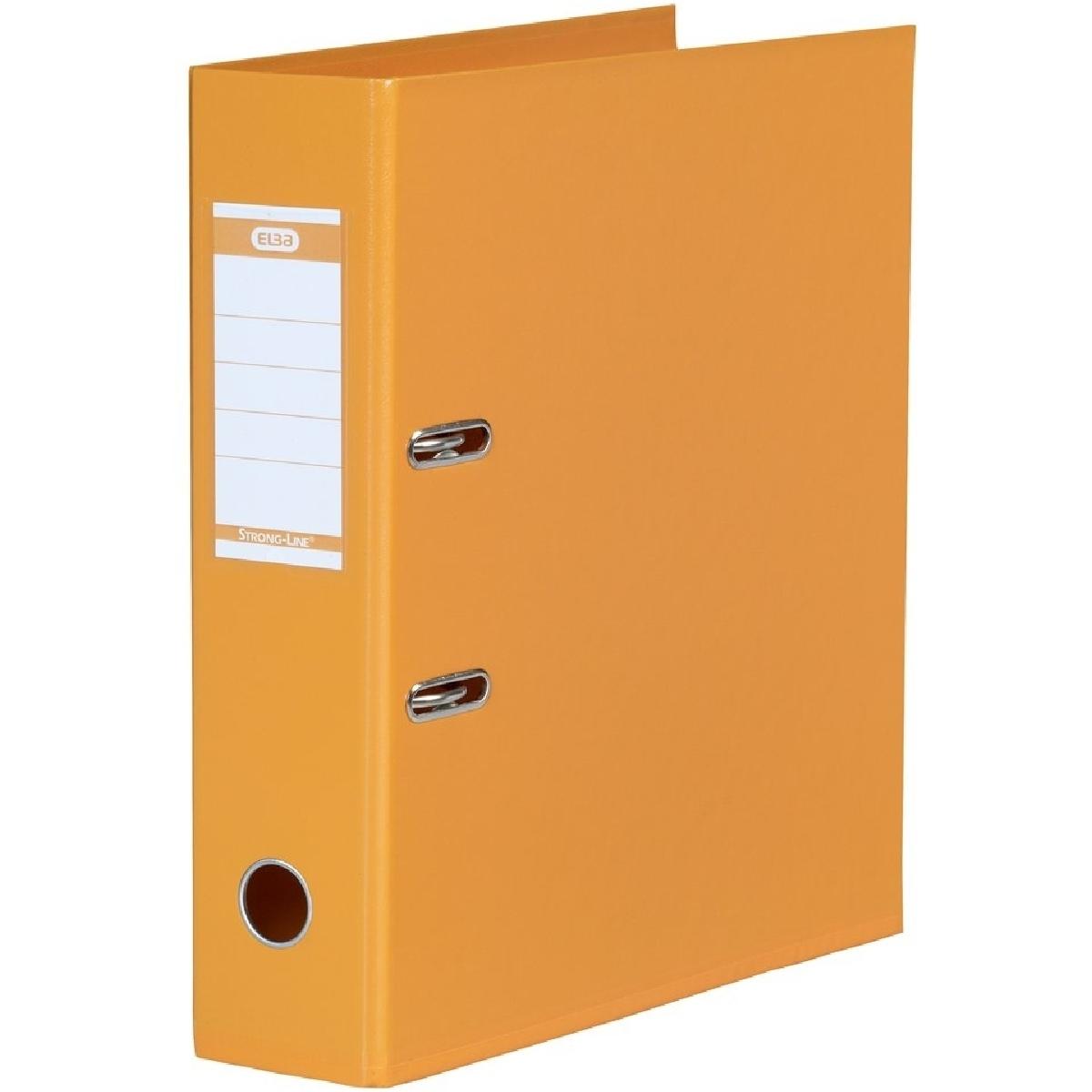 Elba, Ordner, Ordner "Strong Line", A4, Rückenbreite: 80 mm, orange PP-Kunststoffbezug, stabiler Kantenschutz durc (A4+,...