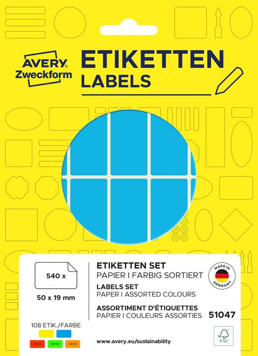 Produktbild Avery Farbige Etiketten