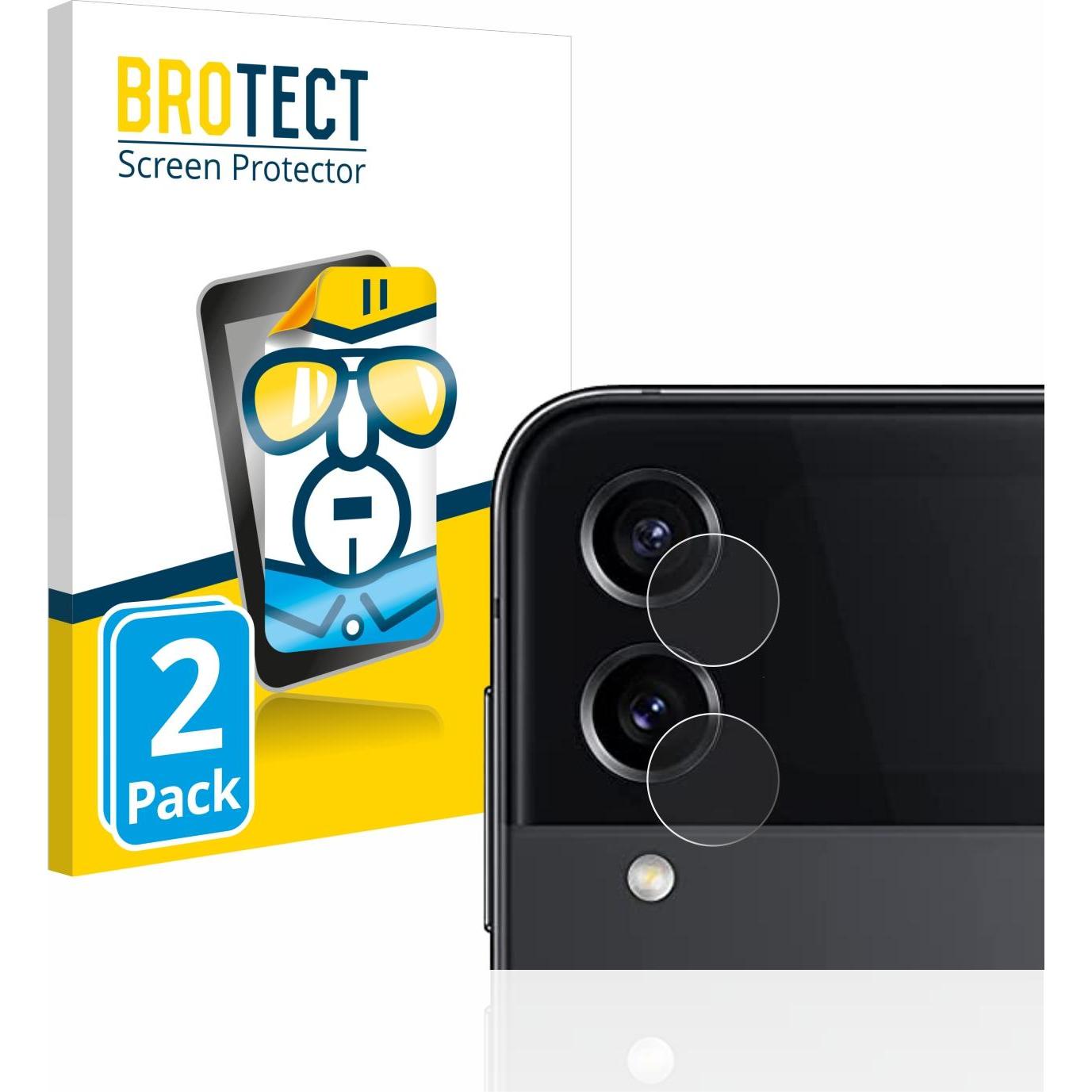 BROTECT Schutzfolie Displayschutz Klar (2 Stück, Samsung Galaxy Z Flip4), Smartphone Schutzfolie, Transparent