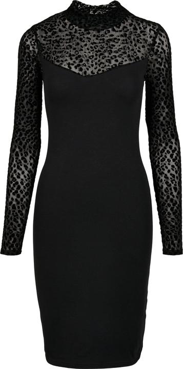 Urban Classics Ladies Flock Lace Turtle Neck Dress (S)
