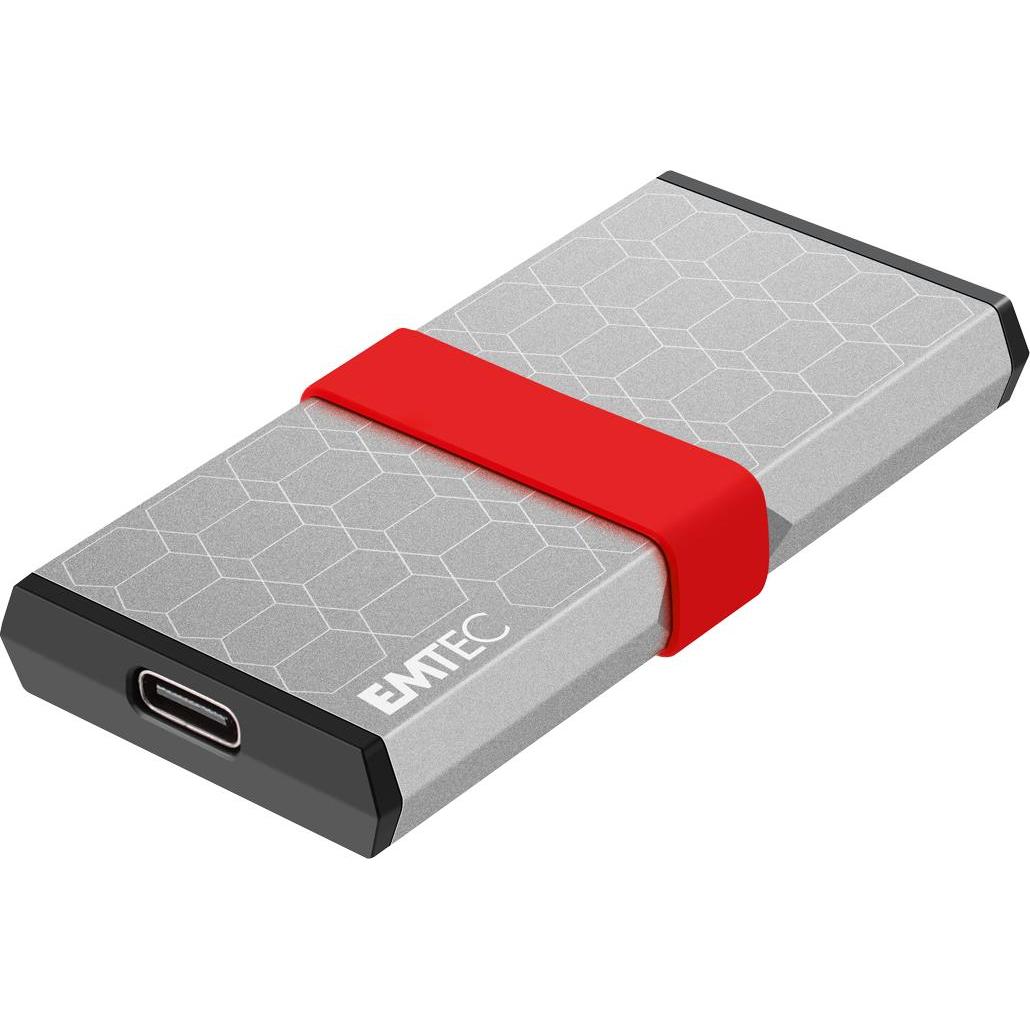 Emtec SSD 3.2Gen2 X205 256GB Portable (256 GB), Externe SSD, Silber