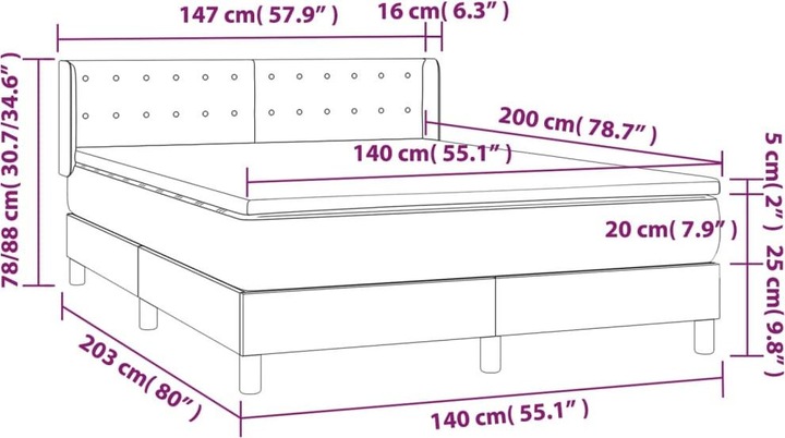 Image du produit VidaXL Colson (140 x 200)