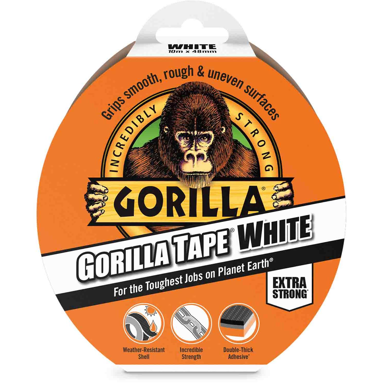 Thumbnail - Gorilla, Klebeband, Panzerband, Polyethylen Weiss, 0.18mm x 48mm x 8.2m (48 mm)