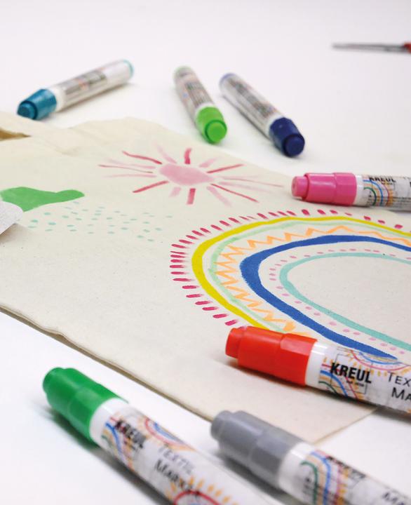 Produktbild Kreul Textil Marker Junior (Neonpink, Hellgrün, Gelb, Hellblau, 4 mm, 5 x)