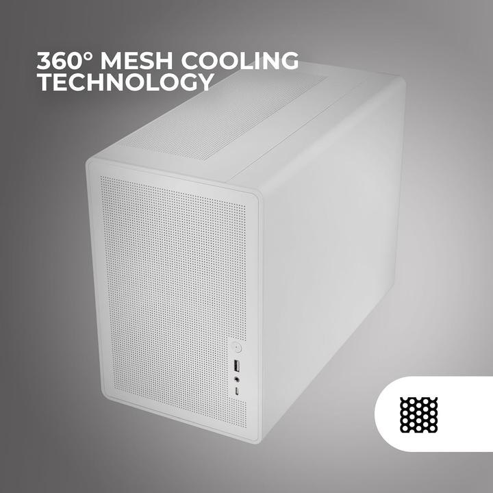 Immagine prodotto Mars Gaming Boitier Mini Tour Micro Atx Mc-Xpro (Blanc) (mATX, Mini-ITX)