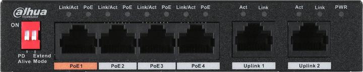 Actual product image Dahua Technology PFS3006-4ET-60 Network Switch Unmanaged Fast Ethernet (10/100) Power over Ethernet (6 ports)