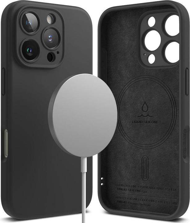 Produktbild Ringke - Silicone Magnetic MagSafe - iPhone 16 Pro - Black (Apple iPhone 16 Pro)