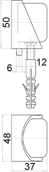 Actual product image Kws Floor door buffer 2028 (1 Piece, 4 x 5 x 5 cm)