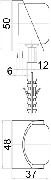 Actual product image Kws Floor door buffer 2028 (1 Piece, 4 x 5 x 5 cm)