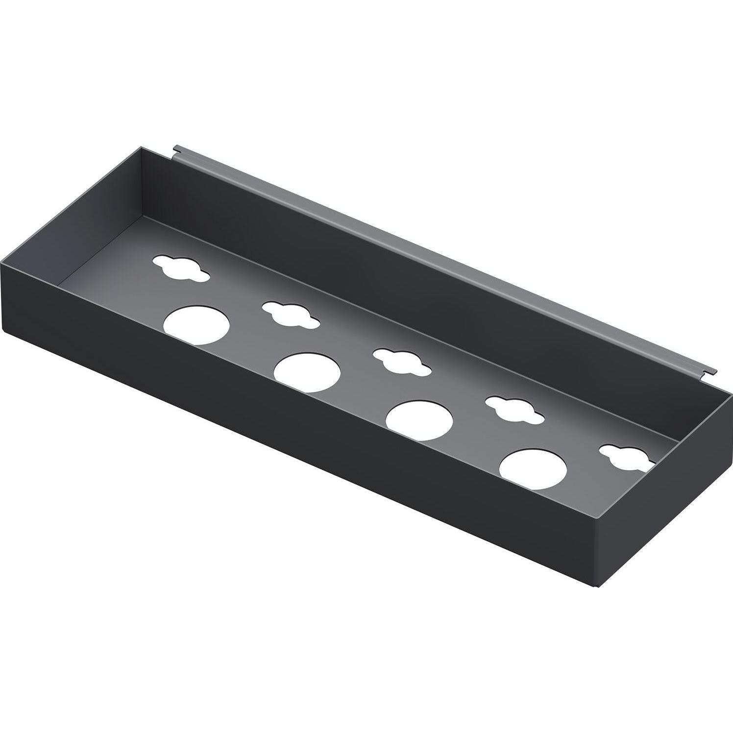 Vauth-Sagel, Möbelausstattung, VS ADD Door Utensilienablage, Ablage zum Einhängen 370x47x124 mm, Stahl lavagrau
