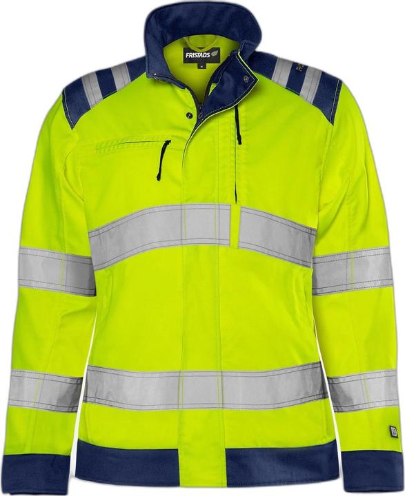 Fristads High Vis Green Jacke Damen Kl. 3 4068 GPLU Grösse M Warnschutz-Gelb/Marine (M)