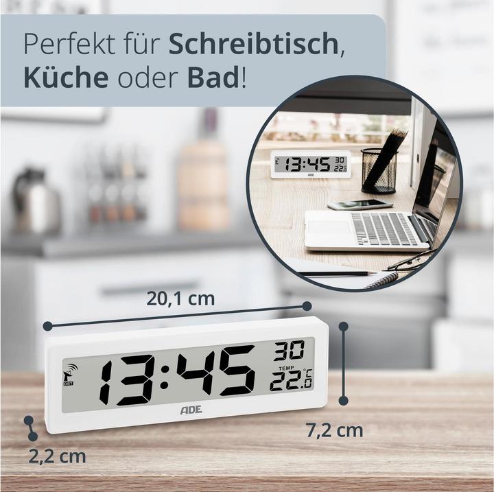 Produktbild ADE Funkuhr DCF mit XXL-Ziffern