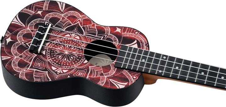 Actual product image Keiki Ukulele Package - Soprano - Red Kaleidoscope (Soprano, Soprano)
