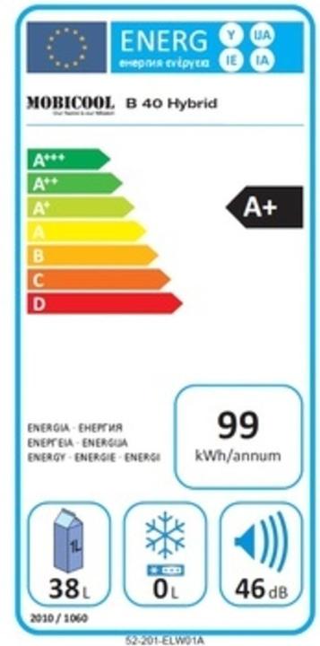 Etichetta energetica Mobicool MB 40 AC/DC (40 l)