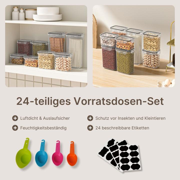 Actual product image Hermex 24-piece storage tin set (6.80 l)