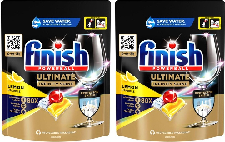Actual product image Finish Ultimate Infinity Shine Lemon DUO (Tabs, 160 x)