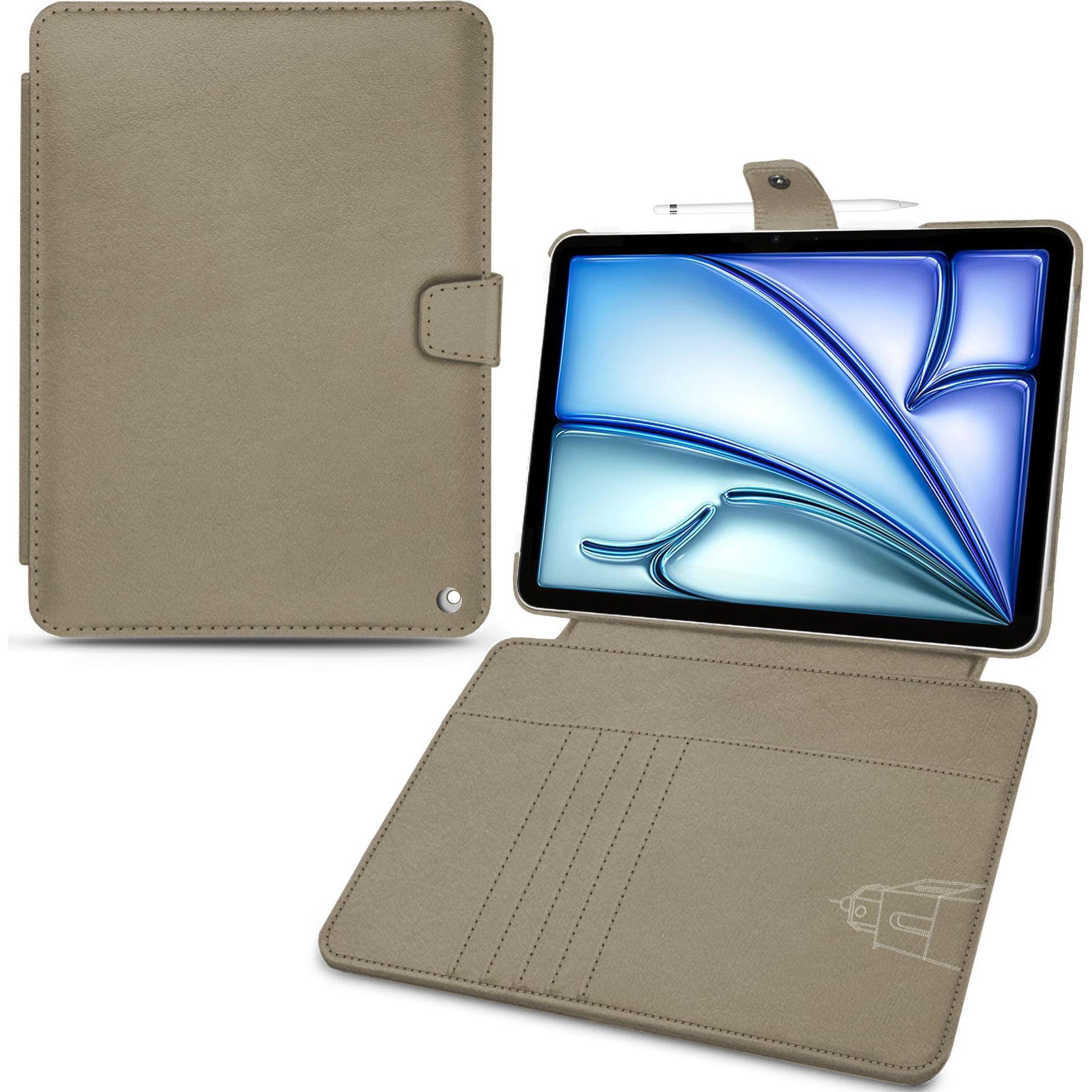Noreve Lederschutzhülle Wallet (iPad Air 2022 (5. Gen), iPad Air 2020 (4. Gen)), Tablet Hülle, Beige
