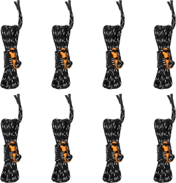 Immagine prodotto vidaXL Corde per tende con tendicorda 8 pezzi. Riflettente 4 m 4 mm
