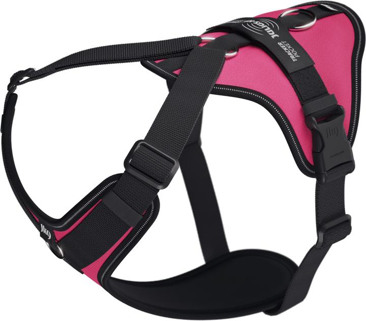 Actual product image Julius-K9 K9 Longwalk light sele w/trackerpocket,Dark pink,2XL (XXL, Dog, General)