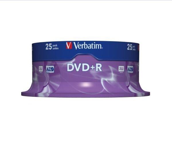 Produktbild Verbatim DVD+R, 4.7GB, 16x Spindel (25 x)