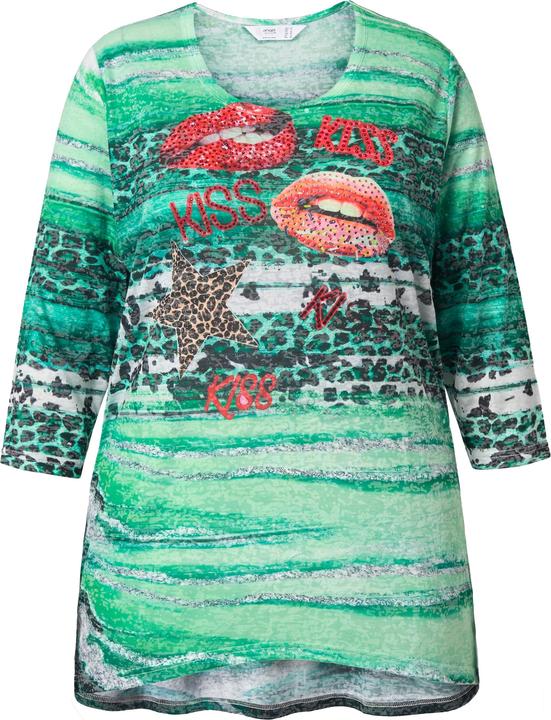 Immagine prodotto Angel of Style T-shirt dal taglio svasato con brillantini e fantasia a righe con leopardato (42)