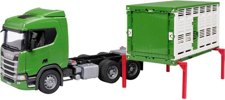 Actual product image Bruder Scania Super 560R animal transport truck with 1 cow
