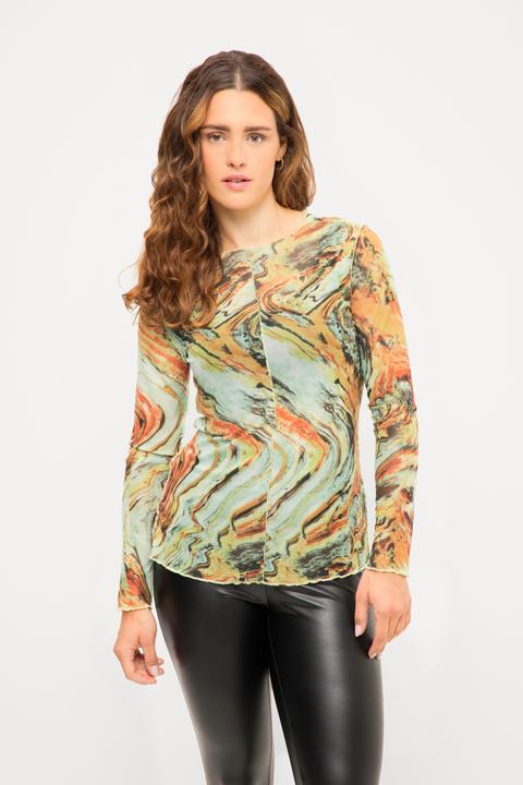 Produktbild Studio Untold Longsleeve, Regular Fit, Mesh, Allover Print, Rundhals, Langarm (46, 48)