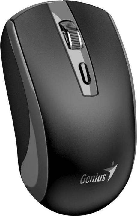 Genius ECO-8150 schwarz-grau / Optische Funkmaus / 1200 dpi / Copilot / 4 Tasten / wiederaufladbar (Kabellos)