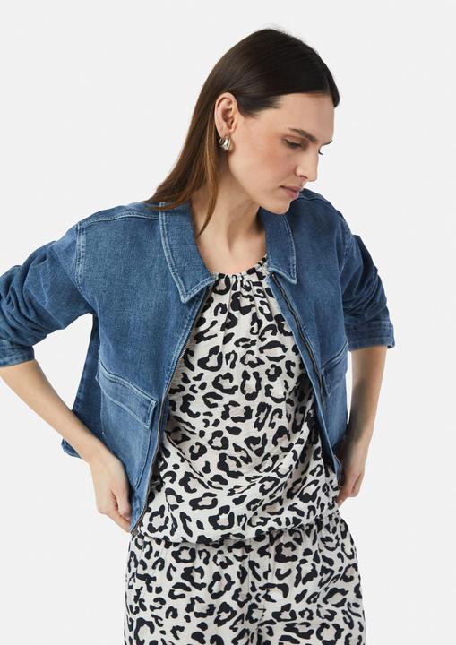 Produktbild Comma Bluse Blusentop mit Binde-Detail im Leo-Muster (38)
