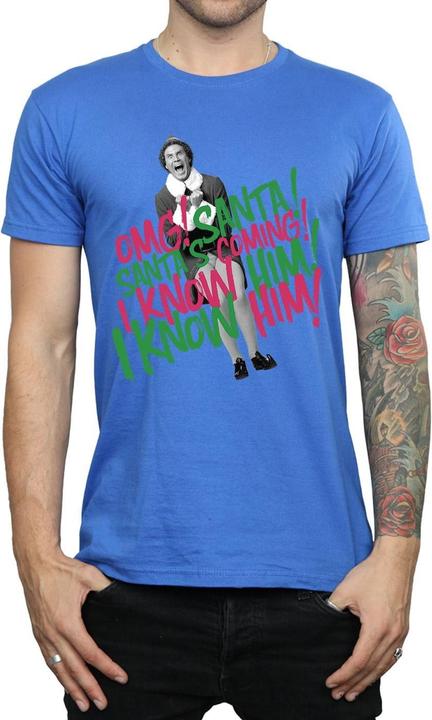Actual product image Elf Mens Santa's Coming T-Shirt (L)