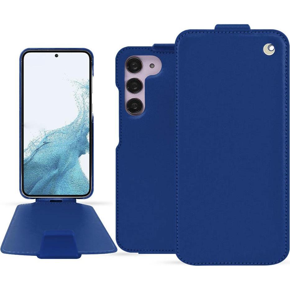 Noreve Lederschutzhülle vertikal (Samsung Galaxy S23), Smartphone Hülle, Blau