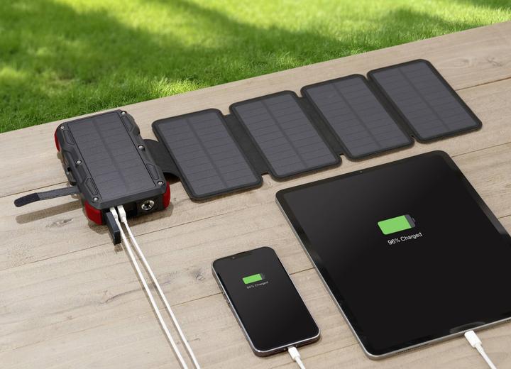 Produktbild Voltcraft VC-SPB-20.000 VC-14456835 Solar-Powerbank Ladestrom Solarzelle 3A 20000 mAh (20000 mAh)