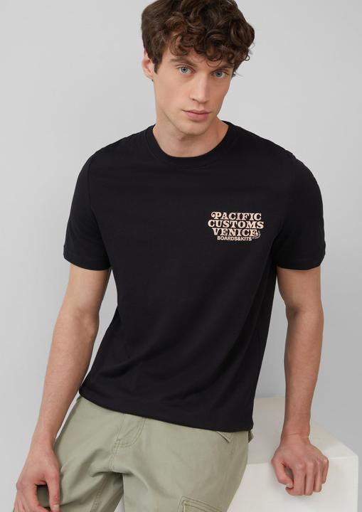 Image du produit S.Oliver T-Shirt Baumwoll-T-Shirt mit Crewneck und Artwork (L)