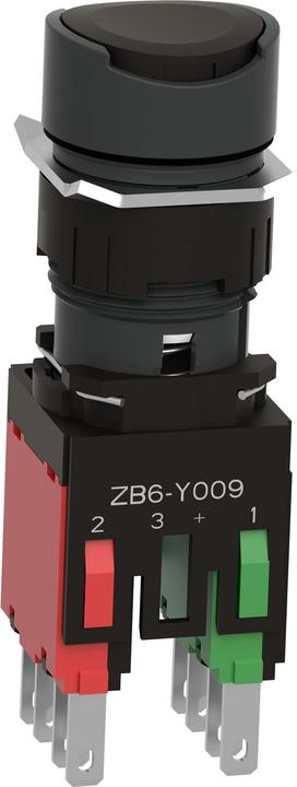 Actual product image Schneider Electric 16mm Push Button Black Flush 1NO 1NC