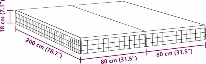 Actual product image vidaXL Bonnellfederkernmatratze (Spring core, 80 x 200 cm)