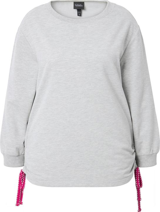 Produktbild Ulla Popken Sweatshirt, seitliche Raffbänder, Rundhals, Langarm (42, 44)