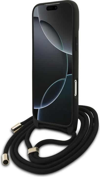 Productafbeelding Guess Etui 4G Big Logo Cord Stap Crossbody do iPhone 17 Pro Max czarny (Apple iPhone 17 Pro Max)
