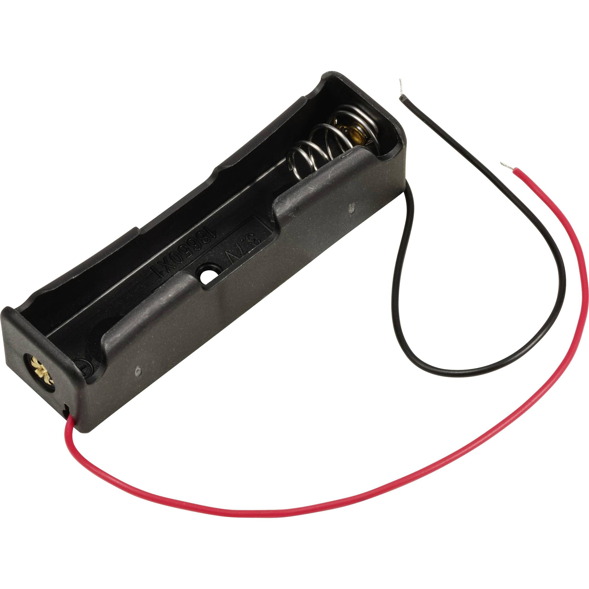 Tru Components TC-13220688 Batteriehalter 1x 18650 Kabel (L x B x H) 76 x 21 x 1, Accessori pile + batterie