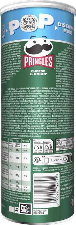 Nutritional values and ingredients Pringles Cheese & Onion 165g (165 g)