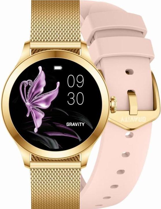 Actual product image Gravity Smartwatch Smartwatch Różowo Złoty 2 Paski GT25-1 PRO (38 mm)