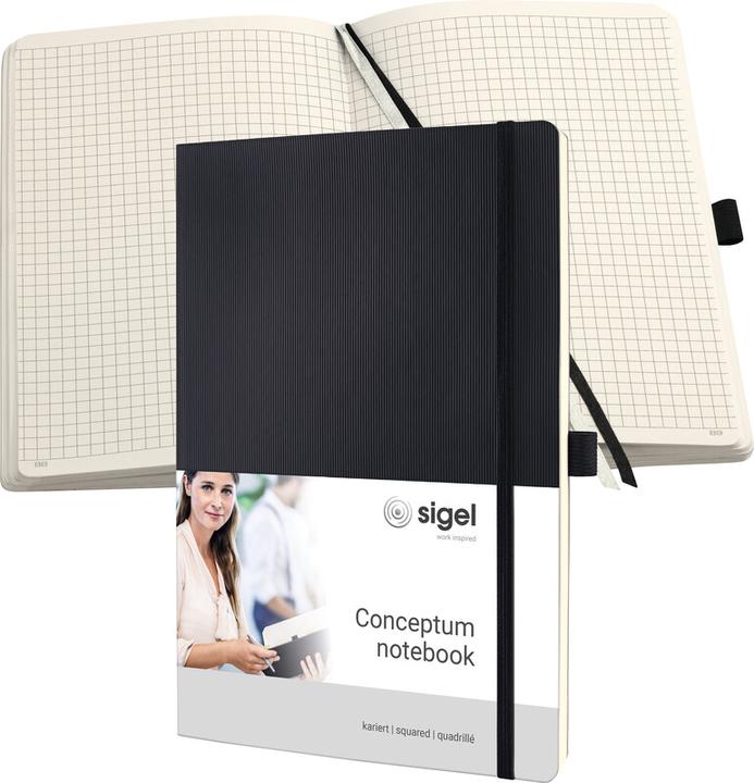 Actual product image Sigel Notebook CONCEPTUM Softcover Softwave (187 x 270 mm, Checked, Soft cover)