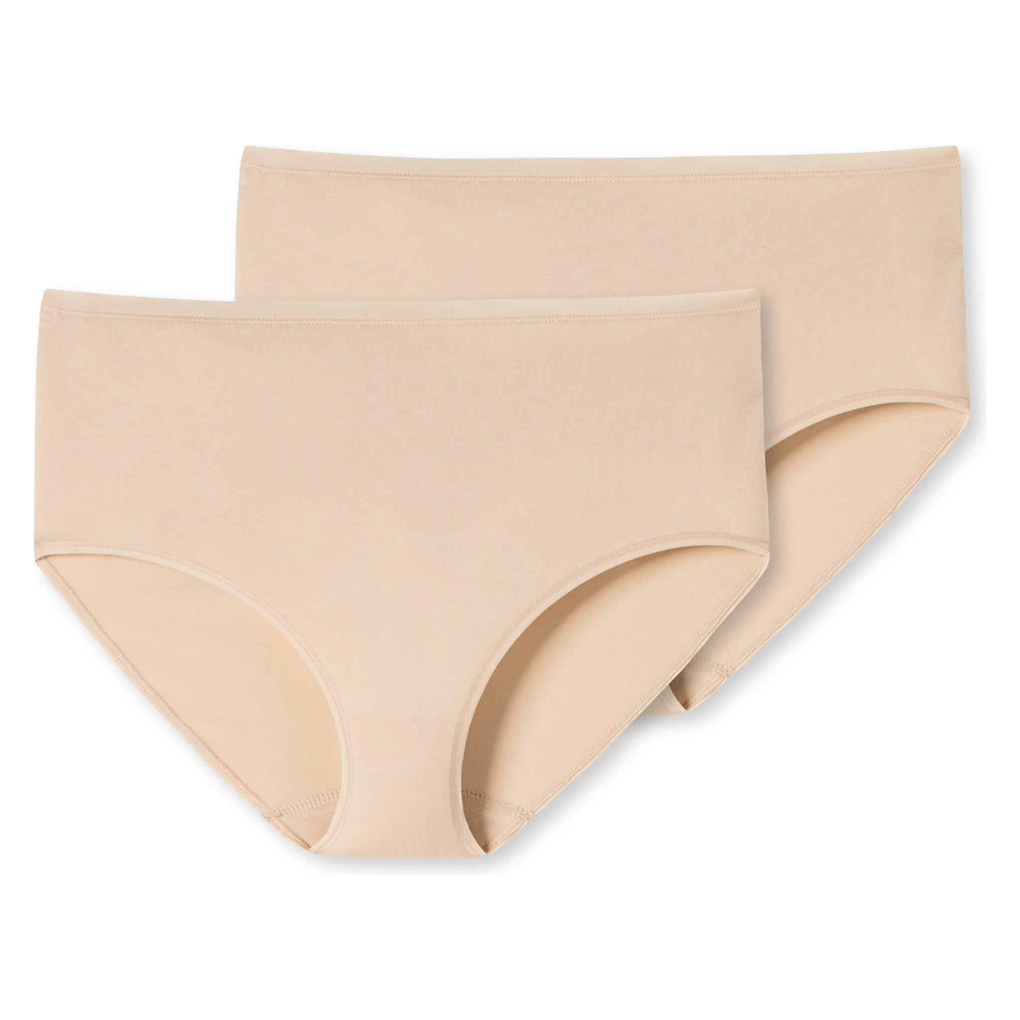 Schiesser, Damen, Unterhosen, Slip Casual Bequem Sitzend, Beige, (36, 2er Pack)