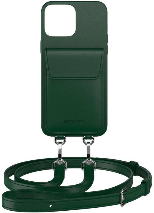 Actual product image Urbany's Necklace Case hand chain+ iPhone 16 Racing Green