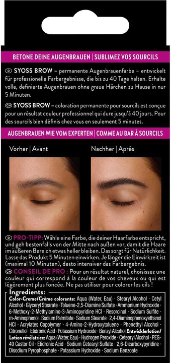 Image du produit Syoss Kit sourcils noir