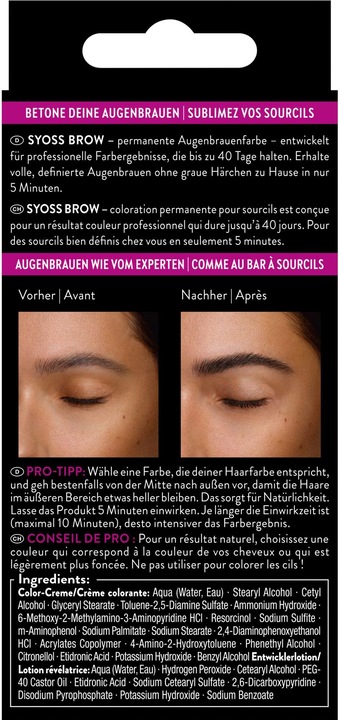 Image du produit Syoss Kit sourcils noir