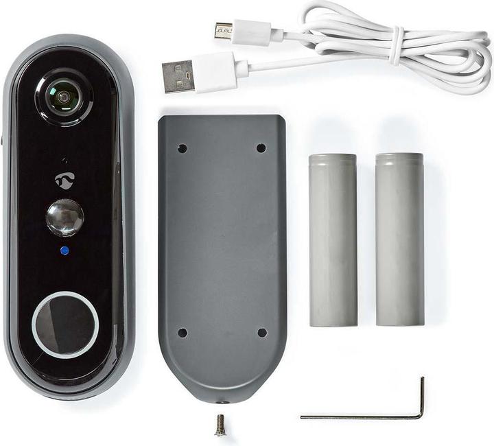Actual product image Nedis Smartlife Video Doorphone Wi-Fi Battery Powered AndroidT / IOS Full HD 1080p Cloud / m (Wi-Fi)